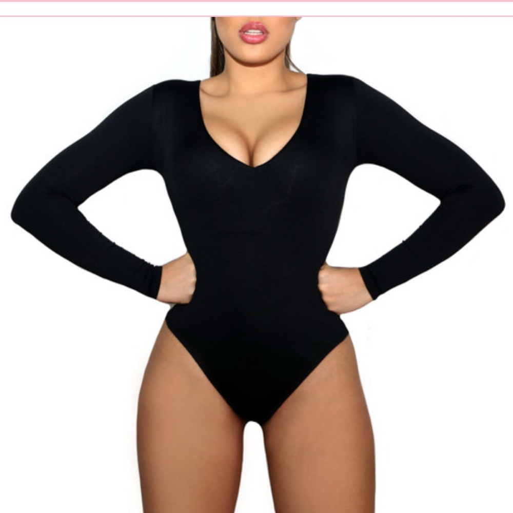 Black Long Sleeve Bodysuit